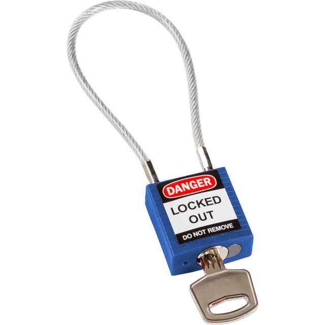 146122 COMPACT CABLE PADLOCK BLUE 20CM