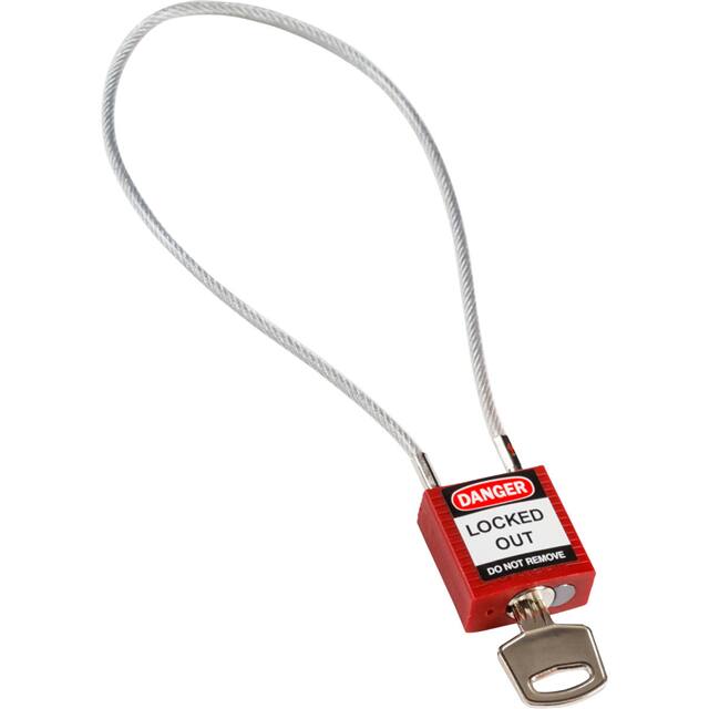 146124 COMPACT CABLE PADLOCK RED 40CM K