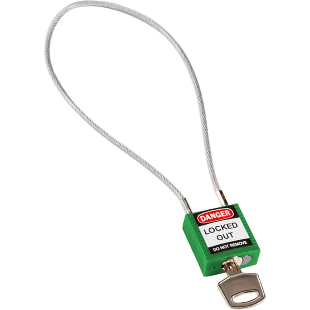 146127 COMPACT CABLE PADLOCK GREEN 40CM