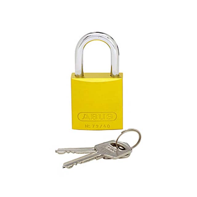 PSL-7YL ALUMINUM BODY PADLOCK YELLOW