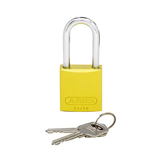 PSL-7YL-LS ALUMINUM BODY PADLOCK LONG YEL