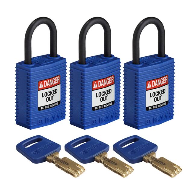 CPT-BLU-25PL-KA3PK COMP NYLON LOCK BLU 25MM PL SHKL
