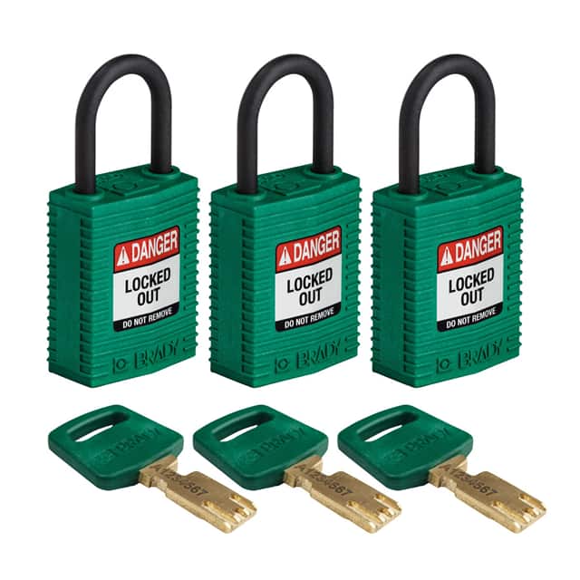 CPT-GRN-25PL-KA3PK COMP NYLON LOCK GRN 25MM PL SHKL