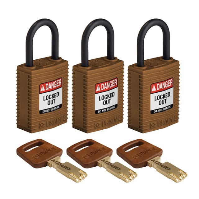 CPT-BRN-25PL-KA3PK COMP NYLON LOCK BRN 25MM PL SHKL