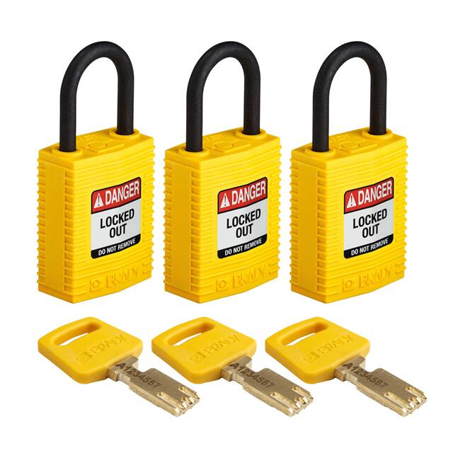 CPT-YLW-25PL-KA3PK COMP NYLON LOCK YLW 25MM PL SHKL