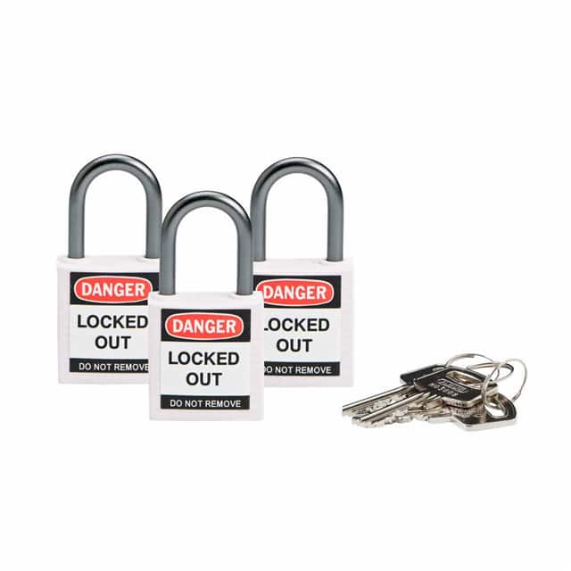 118965 BRADY COMPACT SFTY PADLOCK WHITE