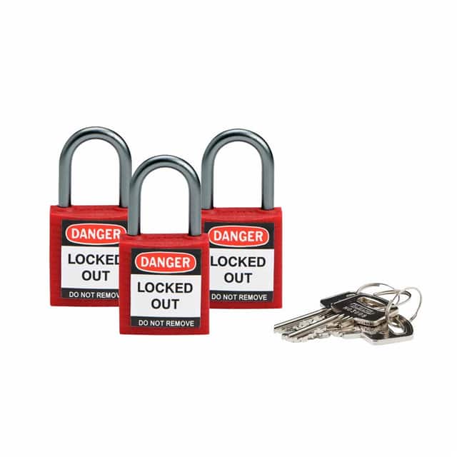 118953 BRADY COMPACT SAFETY PADLOCK RED