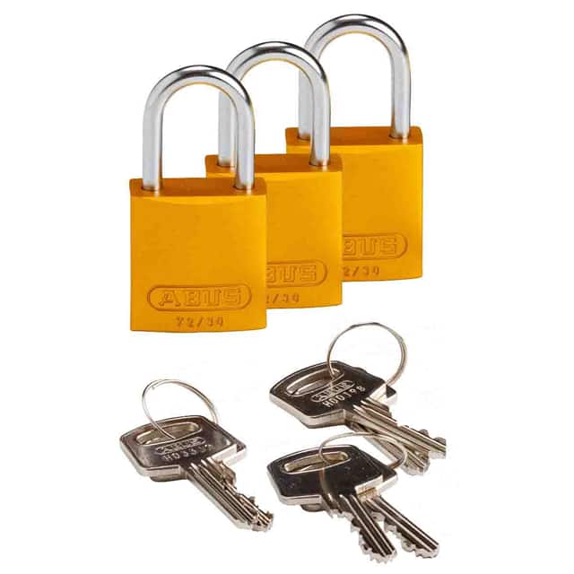 133282 BRADY COMPACT ALUM PADLOCK YELLW