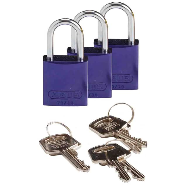 133286 BRADY COMPACT ALUM PADLOCK PURP