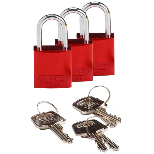 133279 BRADY COMPACT ALUM PADLOCK RED K