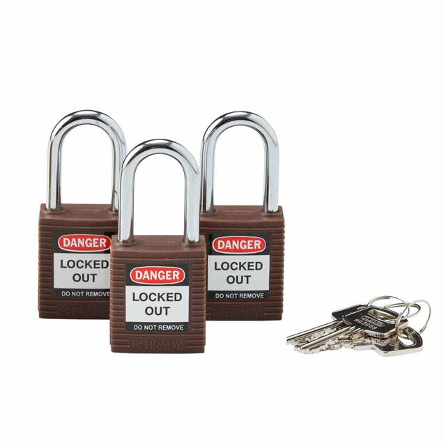 118947 BRADY SFTY PADLOCK, 1.5" BROWN K