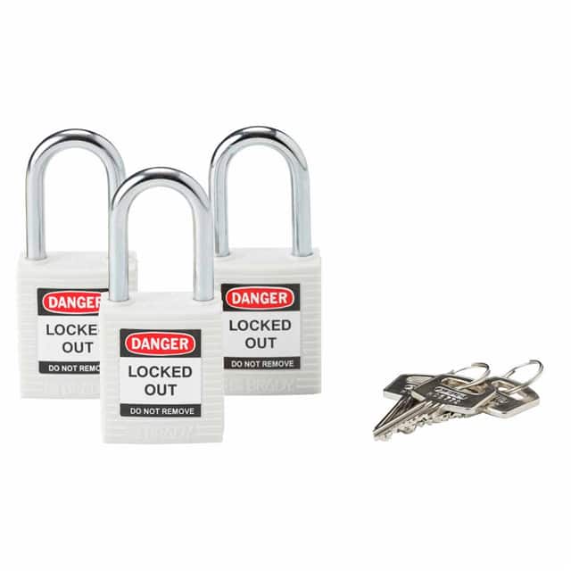 118949 BRADY SFTY PADLOCK, 1.5" WHITE K