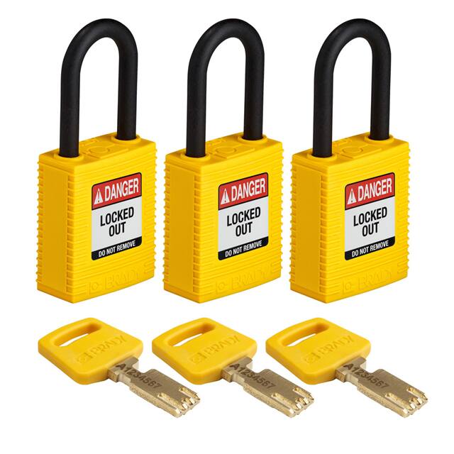 NYL-YLW-38PL-KA3PK NYLON LOCK YLW 38MM PL SHKL KA 3