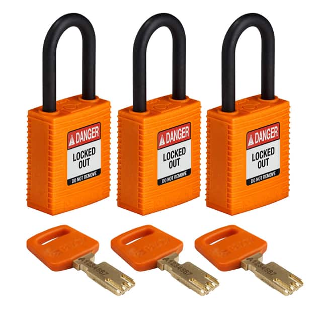 NYL-ORG-38PL-KA3PK NYLON LOCK ORG 38MM PL SHKL KA 3