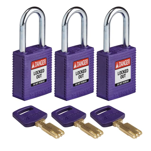NYL-PRP-38ST-KA3PK NYLON LOCK PRP 38MM STEEL SHKL K