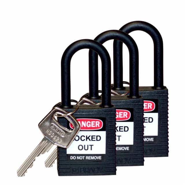 123338 SAFETY LOCK, 1.5" KA BLK, NYLN S
