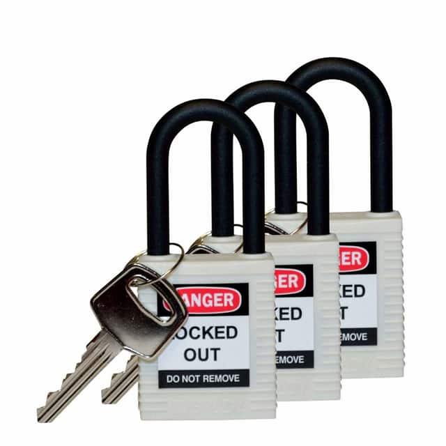 123341 SAFETY LOCK, 1.5" KA WHT, NYLN S