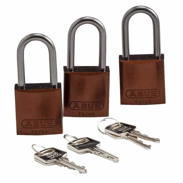 123434 ABUS ALUM PADLOCK, 1.5" KA BROWN