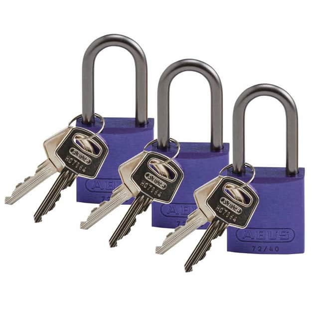 123435 ABUS ALUM PADLOCK, 1.5" KA PURPL