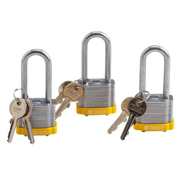 105896 BRADY LOCK STEEL, 2.0" YEL KA 3/