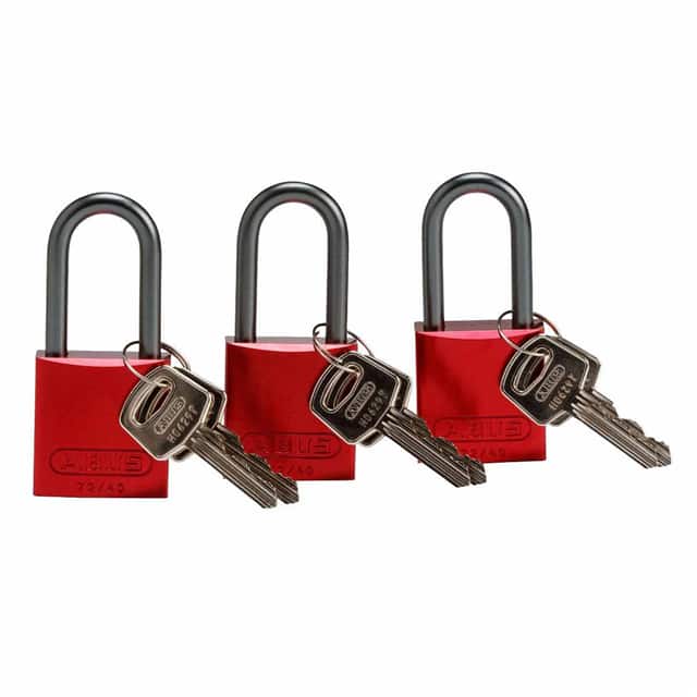 105902 ABUS ALUM PADLOCK, 1.5" KA RED 3