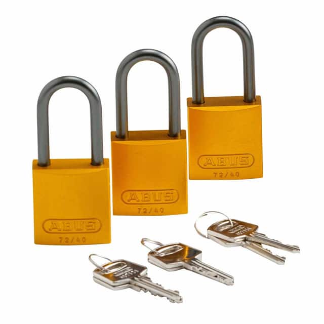 105904 ABUS ALUM PADLOCK, 1.5" KA YEL 3