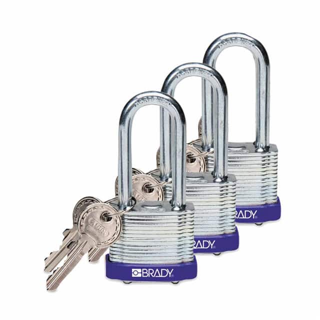 105895 BRADY LOCK STEEL, 2.0" BLUE KA 3