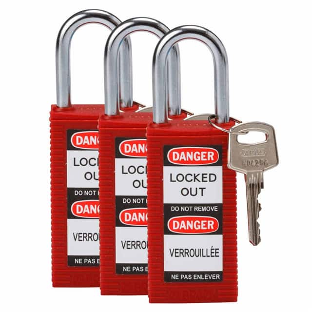123414 LONG BODY SFTY LOCK, 1.5" KA RED