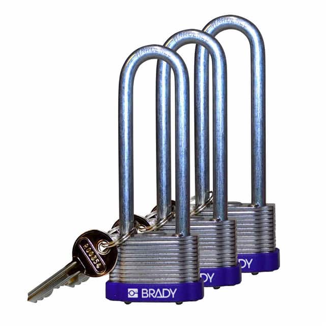 123259 KEY RETNG STEEL LOCK, 3" KA PURP