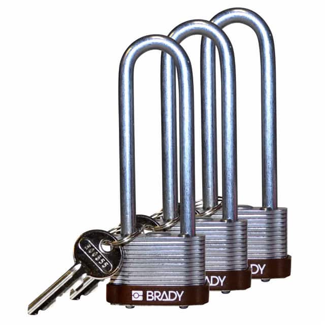 123258 KEY RETNG STEEL LOCK, 3" KA BRWN