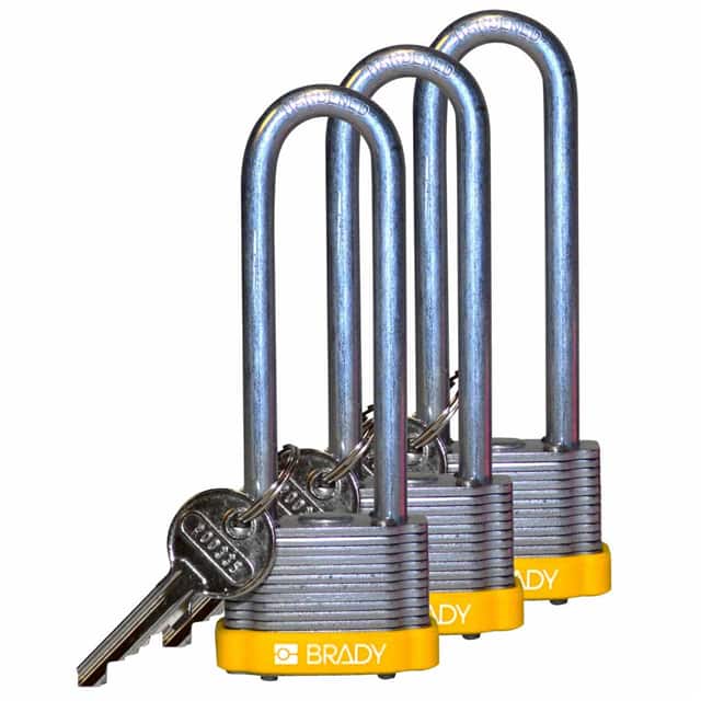 123255 KEY RETNG STEEL LOCK, 3" KA YEL