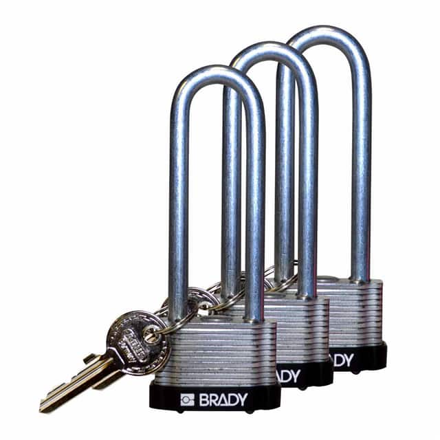123257 KEY RETNG STEEL LOCK, 3" KA BLCK