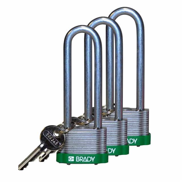 123253 KEY RETNG STEEL LOCK, 3" KA GRN
