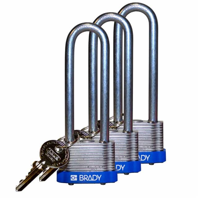 123254 KEY RETNG STEEL LOCK, 3" KA BLUE