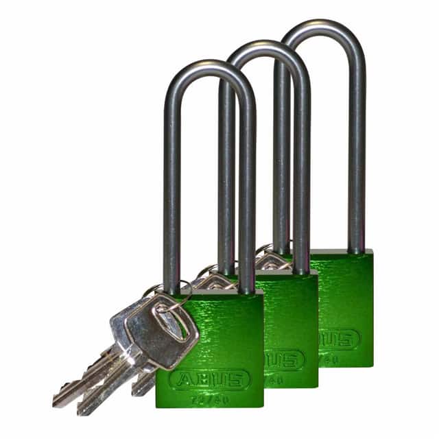 123304 Y2358174 LOCK, 3" KA GREEN 3/PAC