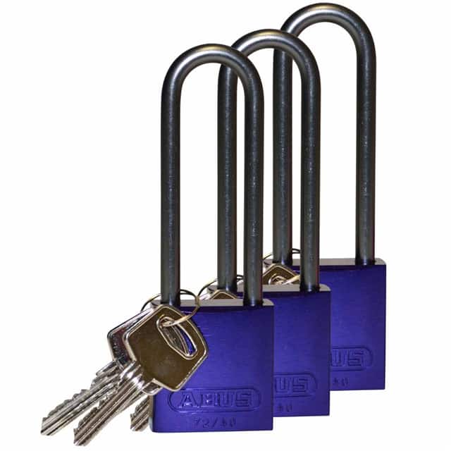 123309 ALUMINUM LOCK, 3" KA PURPLE 3/PA