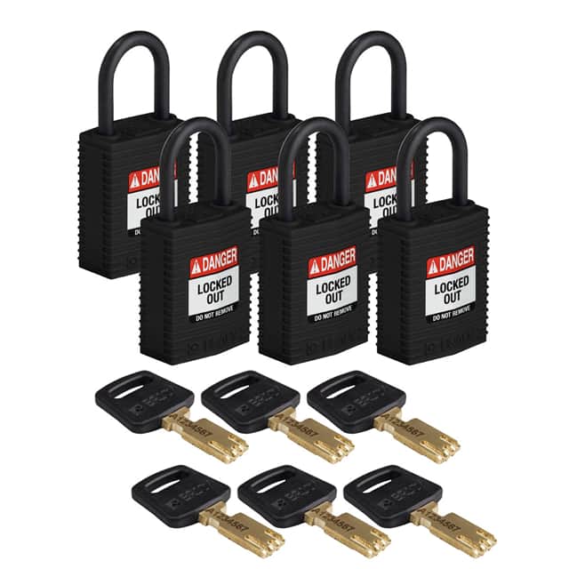 CPT-BLK-25PL-KA6PK COMP NYLON LOCK BLK 25MM PL SHKL