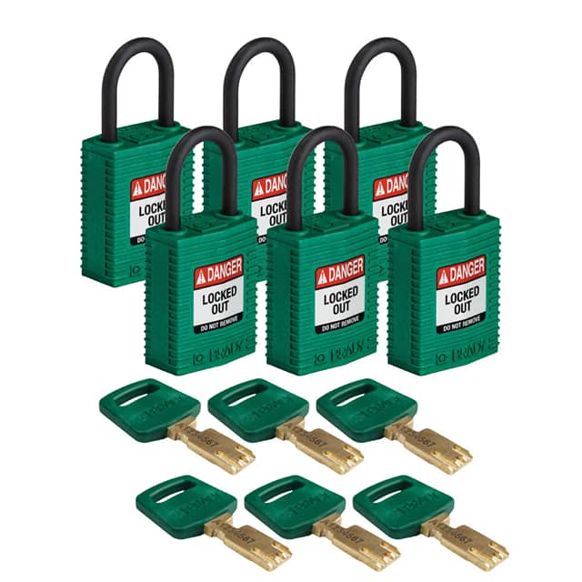 CPT-GRN-25PL-KA6PK COMP NYLON LOCK GRN 25MM PL SHKL