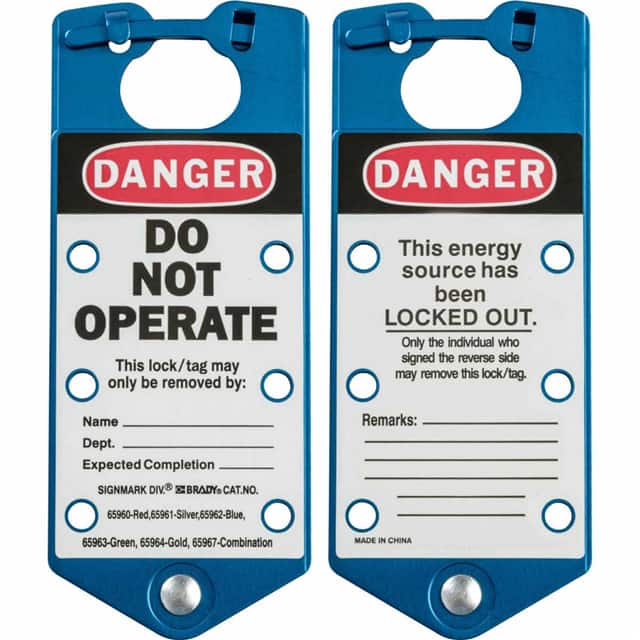 22075-B BLUE LABELLED LOCKOUT HASP ALUMI
