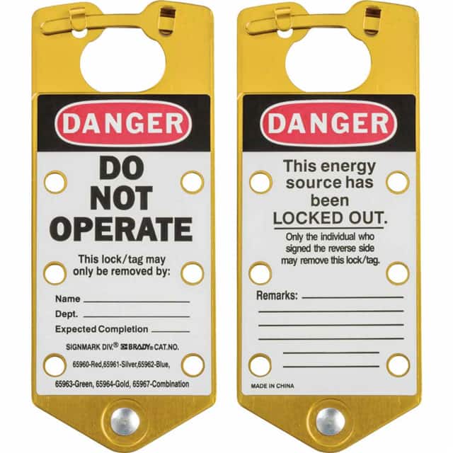 65964 GOLD LABELLED LOCKOUT HASP ALUMI