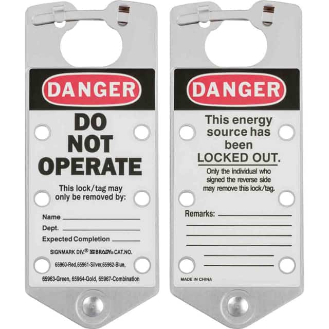 65961 SILVER LABELLED LOCKOUT HASP ALU