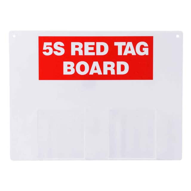 122048 5S RED TAG BOARD W POCKETS