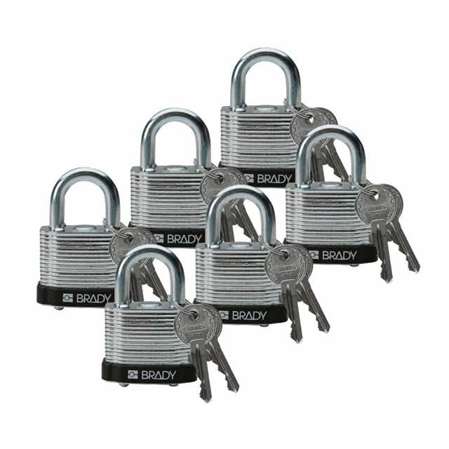 51284 BRADY LOCK, STEEL, .75" KD BLACK