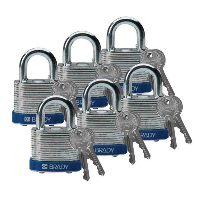 51280 BRADY LOCK, STEEL, .75" KD BLUE
