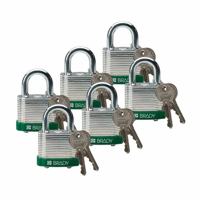 51281 BRADY LOCK, STEEL, .75" KD GREEN