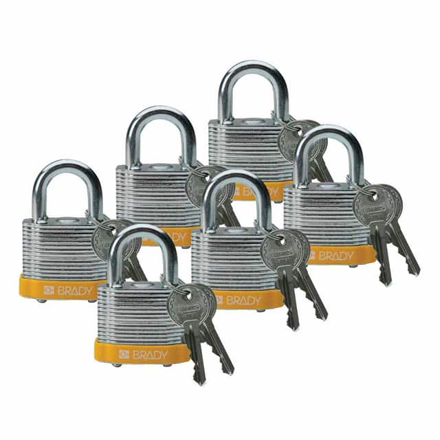 51282 BRADY LOCK, STEEL, .75" KD YELLO
