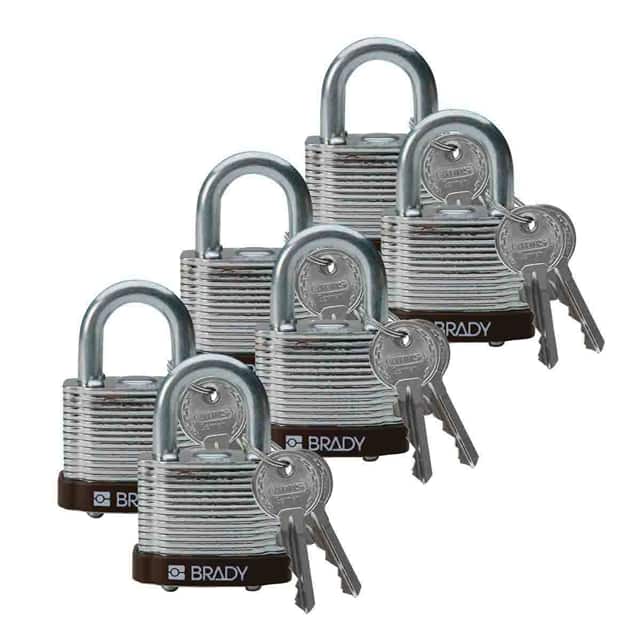102696 BRADY LOCK, STEEL, .75" KD BROWN