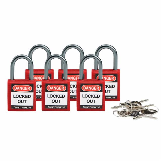 118954 BRADY COMPACT SAFETY PADLOCK RED