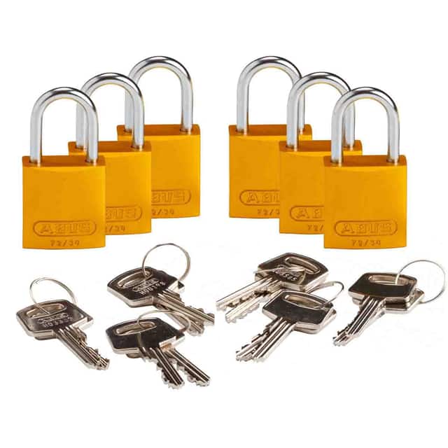 133264 BRADY COMPACT ALUM PADLOCK YELLW