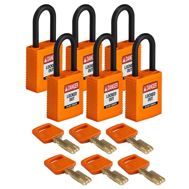 NYL-ORG-38PL-KD6PK NYLON LOCK ORG 38MM PL SHKL KD 6